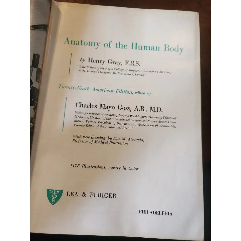 Gray's Anatomy of the Human Body Henry Gray Hardcover Lea & Febiger 1973